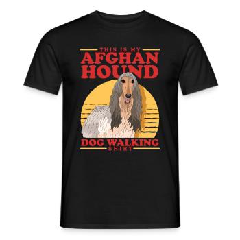 Lévrier afghan chien propriétaire cadeau - T-shirt homme - noir - Devant - AI Model Male 178 light (178cm)