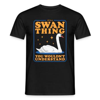Schwan Schwanenliebhaber Schwäne Geschenk - Männer T-Shirt - Schwarz - Vorne - AI Model Male 178 light (178cm)
