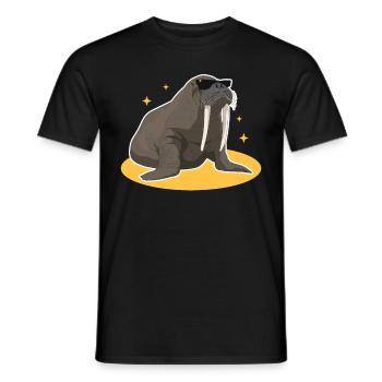 Walross Walroß Walrus Walrosse Geschenk - Männer T-Shirt - Schwarz - Vorne - AI Model Male 178 light (178cm)