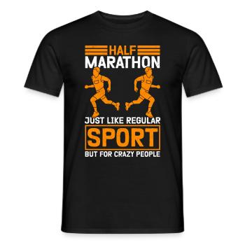 Half Marathon Runner Half Marathon Gift - Men's T-Shirt - black - Front - AI Model Male 178 light (178cm)