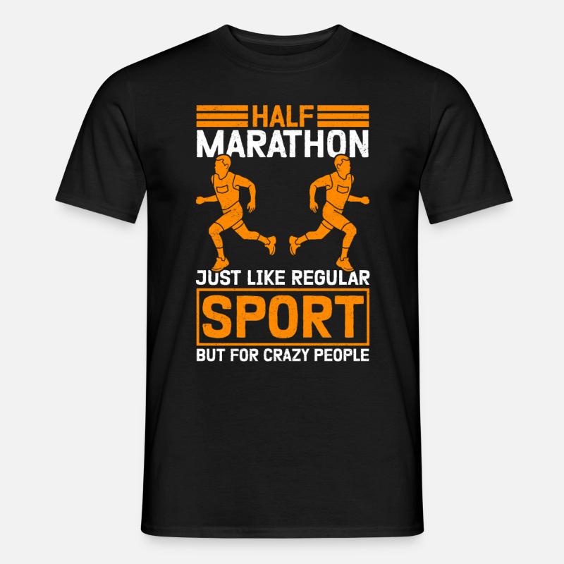 Halbmarathon Läufer Halb-Marathon Geschenk - Männer T-Shirt - Schwarz