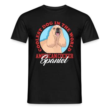 Cocker américain épagneul chien cadeau - T-shirt homme - noir - Devant - AI Model Male 178 light (178cm)