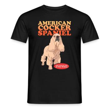 Cocker américain épagneul chien cadeau - T-shirt homme - noir - Devant - AI Model Male 178 light (178cm)