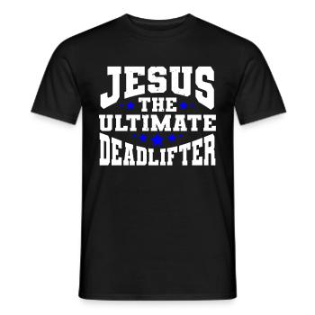 Jesus Ultimate Deadlifter Workout Gymnase chrétien - T-shirt homme - noir - Devant - AI Model Male 178 light (178cm)