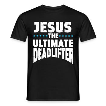 Jesus Ultimate Deadlifter Workout Gymnase chrétien - T-shirt homme - noir - Devant - AI Model Male 178 light (178cm)