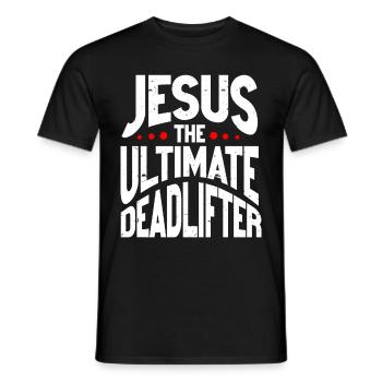 Jesus Ultimate Deadlifter Workout Gymnase chrétien - T-shirt homme - noir - Devant - AI Model Male 178 light (178cm)