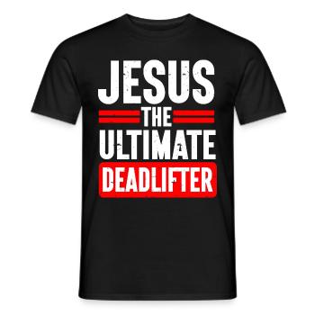 Jesus Ultimate Deadlifter Workout Gymnase chrétien - T-shirt homme - noir - Devant - AI Model Male 178 light (178cm)