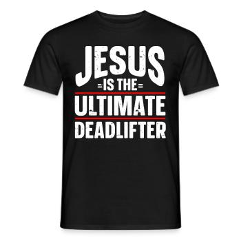 Jesus Ultimate Deadlifter Workout Gymnase chrétien - T-shirt homme - noir - Devant - AI Model Male 178 light (178cm)