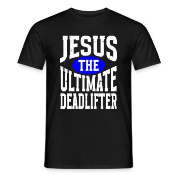 Jesus Ultimate Deadlifter Workout Gymnase chrétien - T-shirt homme - noir - Devant - AI Model Male 178 light (178cm)