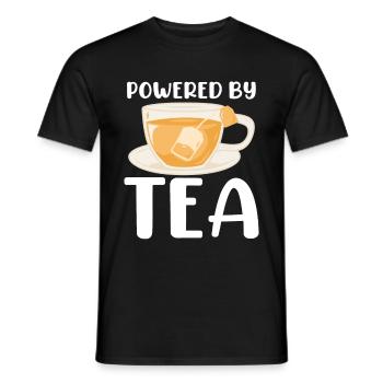 Propulsé par Tea Tea Lover Cup Of Tea Tea Drinker - T-shirt homme - noir - Devant - AI Model Male 178 light (178cm)