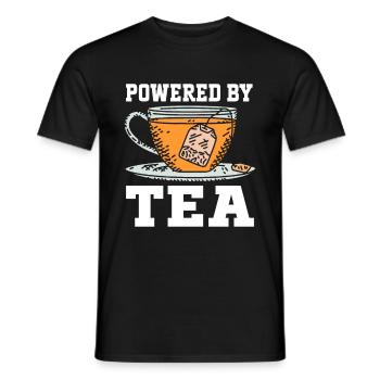 Propulsé par Tea Tea Lover Cup Of Tea Tea Drinker - T-shirt homme - noir - Devant - AI Model Male 178 light (178cm)