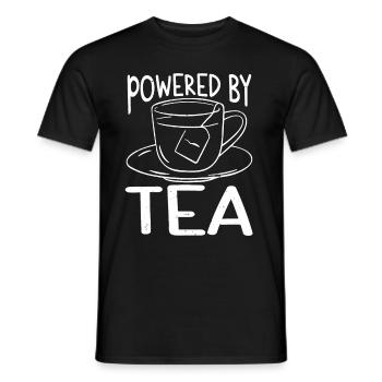 Propulsé par Tea Tea Lover Cup Of Tea Tea Drinker - T-shirt homme - noir - Devant - AI Model Male 178 light (178cm)