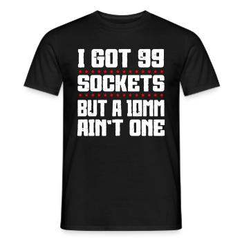 Mécanicien J’ai 99 douilles mais un 10mm n’en est pas un - T-shirt homme - noir - Devant - AI Model Male 178 light (178cm)
