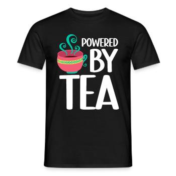 Propulsé par Tea Tea Lover Cup Of Tea Tea Drinker - T-shirt homme - noir - Devant - AI Model Male 178 light (178cm)