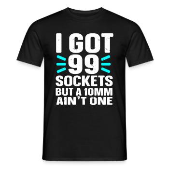 Mécanicien J’ai 99 douilles mais un 10mm n’en est pas un - T-shirt homme - noir - Devant - AI Model Male 178 light (178cm)