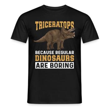 Triceratops Dinos Geschenk - Männer T-Shirt - Schwarz - Vorne - AI Model Male 178 light (178cm)