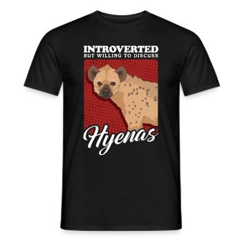 Hyena Hyena Spotted Hyena Gift - Men's T-Shirt - black - Front - AI Model Male 178 light (178cm)