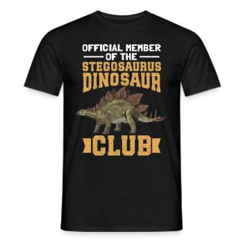 Stegosaurus dinosaure Dino cadeau - T-shirt homme - noir - Devant - AI Model Male 178 light (178cm)