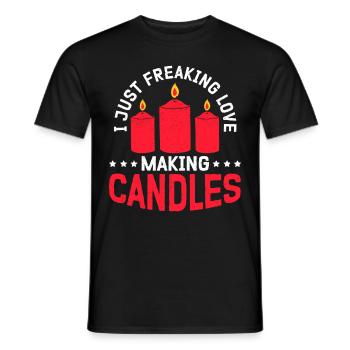 Bougies Candle Maker Candle Maker Cadeau - T-shirt homme - noir - Devant - AI Model Male 178 light (178cm)