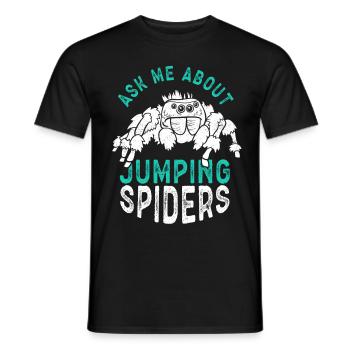 Springspinne Springspinnen Geschenk - Männer T-Shirt - Schwarz - Vorne - AI Model Male 178 light (178cm)