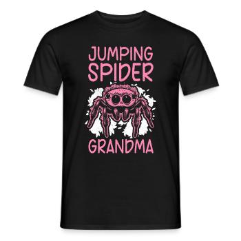 Springspinne Oma Springspinnen Geschenk - Männer T-Shirt - Schwarz - Vorne - AI Model Male 178 light (178cm)