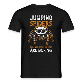Springspinnen Springspinne Geschenke - Männer T-Shirt - Schwarz - Vorne - AI Model Male 178 light (178cm)