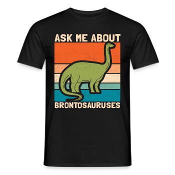 Brontosaurus Dinosaurier Geschenke - Männer T-Shirt - Schwarz - Vorne - AI Model Male 178 light (178cm)