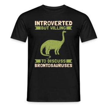 Brontosaurus Dino Geschenk - Männer T-Shirt - Schwarz - Vorne - AI Model Male 178 light (178cm)