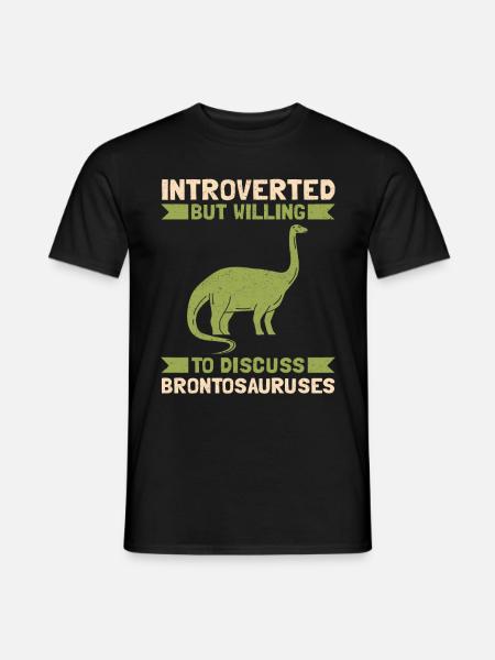 Brontosaurus Dino Gift - Men's T-Shirt - black