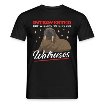 Walrus Walrus Walrus Walrus Gift - Men's T-Shirt - black - Front - AI Model Male 178 light (178cm)