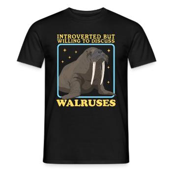 Walrus Walrus Gift - Men's T-Shirt - black - Front - AI Model Male 178 light (178cm)