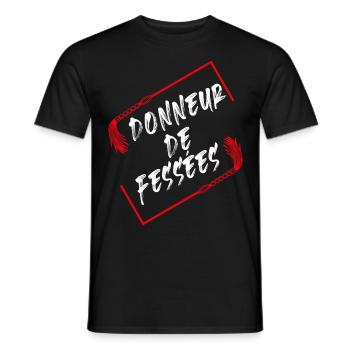 Spanking Geber - Männer T-Shirt - Schwarz - Vorne - AI Model Male 178 light (178cm)