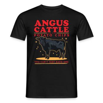 Angusrind Aberdeen Angus Aberdeenrind Geschenk - Männer T-Shirt - Schwarz - Vorne - AI Model Male 178 light (178cm)