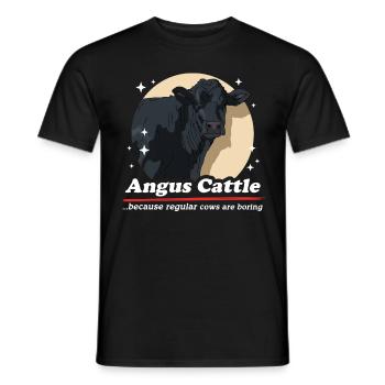 Vache Aberdeen Angus Cadeaux de vache Aberdeen - T-shirt homme - noir - Devant - AI Model Male 178 light (178cm)