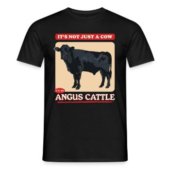 Vache Aberdeen Aberdeen Angus Vache Angus Cadeau - T-shirt homme - noir - Devant - AI Model Male 178 light (178cm)