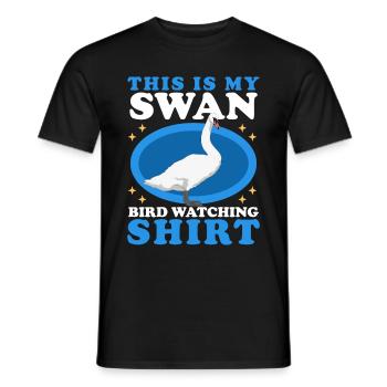 Schwan Schwanenliebhaber Schwäne Geschenk - Männer T-Shirt - Schwarz - Vorne - AI Model Male 178 light (178cm)