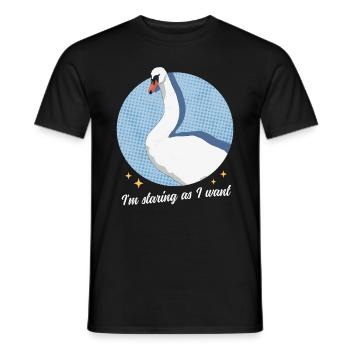 Schwan Schwäne Schwanenliebhaber Geschenk - Männer T-Shirt - Schwarz - Vorne - AI Model Male 178 light (178cm)