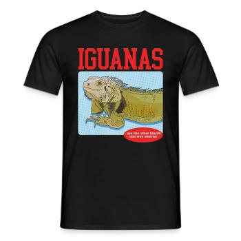 Iguana Reptile Lizard Iguanas Gift - Men's T-Shirt - black - Front - AI Model Male 178 light (178cm)