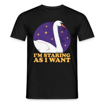 Schwan Schwanenliebhaber Schwäne Geschenk - Männer T-Shirt - Schwarz - Vorne - AI Model Male 178 light (178cm)