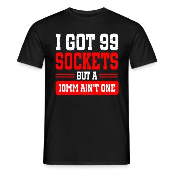 Mécanicien J’ai 99 douilles mais un 10mm n’en est pas un - T-shirt homme - noir - Devant - AI Model Male 178 light (178cm)