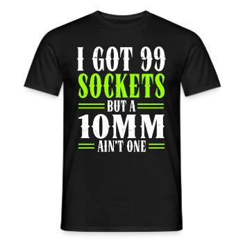 Mécanicien J’ai 99 douilles mais un 10mm n’en est pas un - T-shirt homme - noir - Devant - AI Model Male 178 light (178cm)