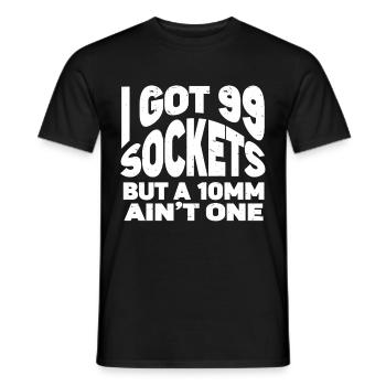 Mécanicien J’ai 99 douilles mais un 10mm n’en est pas un - T-shirt homme - noir - Devant - AI Model Male 178 light (178cm)