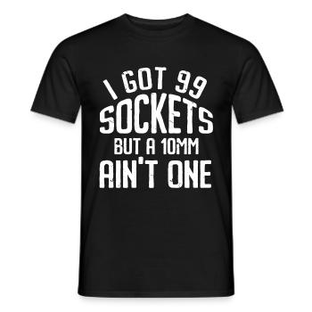 Mécanicien J’ai 99 douilles mais un 10mm n’en est pas un - T-shirt homme - noir - Devant - AI Model Male 178 light (178cm)