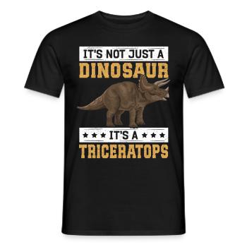 Triceratops Dinosaurier Dinos Geschenk - Männer T-Shirt - Schwarz - Vorne - AI Model Male 178 light (178cm)