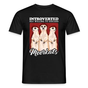Suricate drôle suricate - T-shirt homme - noir - Devant - AI Model Male 178 light (178cm)