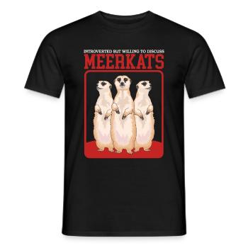 Suricates cool suricates - T-shirt homme - noir - Devant - AI Model Male 178 light (178cm)