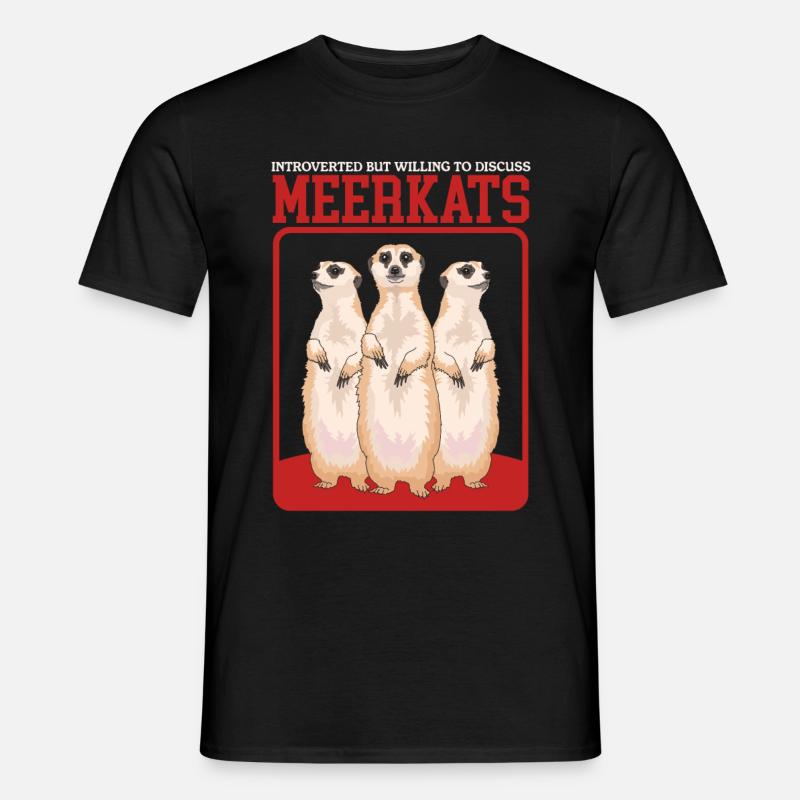 Erdmännchen coole Erdmännchen - Männer T-Shirt - Schwarz