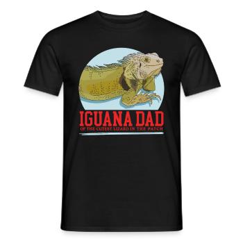 Leguan Dad Eidechse Leguane Geschenk - Männer T-Shirt - Schwarz - Vorne - AI Model Male 178 light (178cm)