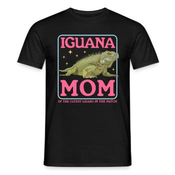 Leguan Mom Reptilien Eidechse Leguane Geschenk - Männer T-Shirt - Schwarz - Vorne - AI Model Male 178 light (178cm)