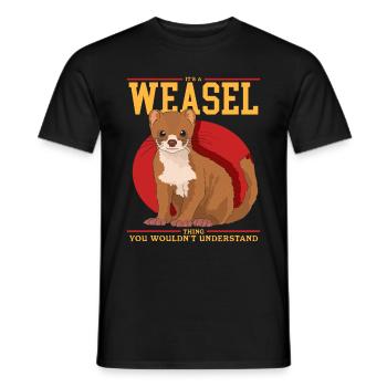 Weasel Mouse Weasel Small Weasel Gift - Men's T-Shirt - black - Front - AI Model Male 178 light (178cm)